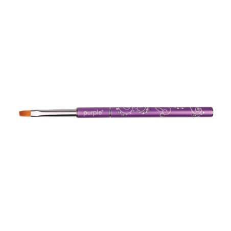 Pincel de Gel Plano de Nylon n.4 -Acessórios Utensílios -Purple Professional