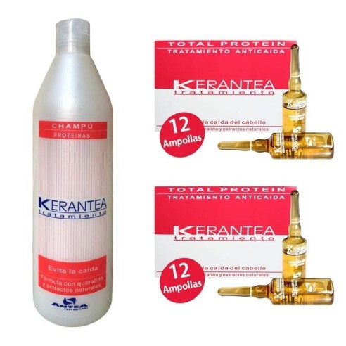 Kerantea Confezione Anticaduta 24 fiale + Shampoo 500 ml -Anticaduta -Kerantea