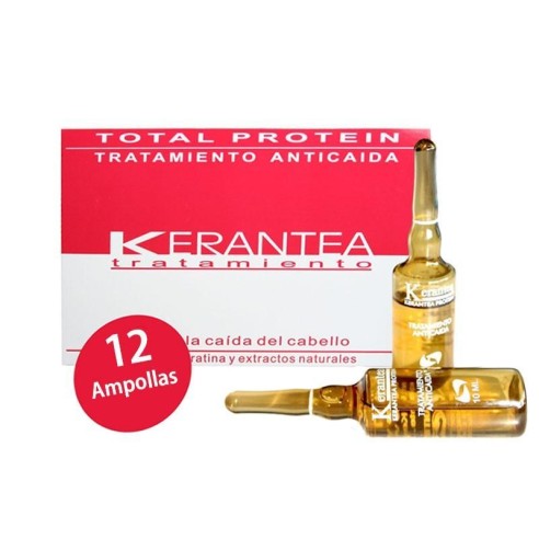 Kerantea Pack Chute de Cheveux 24 ampoules + Shampoing 500 ml -Anti-chute -Kerantea