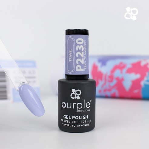 Esmalte Gel P2230 Travel To Mykonos Purple Professional -Esmalte semi permanente -Purple Professional