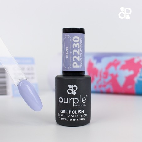 Gel Polish P2230 Travel To Mykonos Purple Professional -Semi permanent nail polishes -Purple Professional