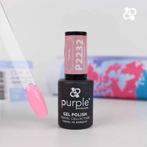 Gel-Nagellack P2232 Travel To Boracay Purple Professional -Semipermanenter Emaille -Purple Professional