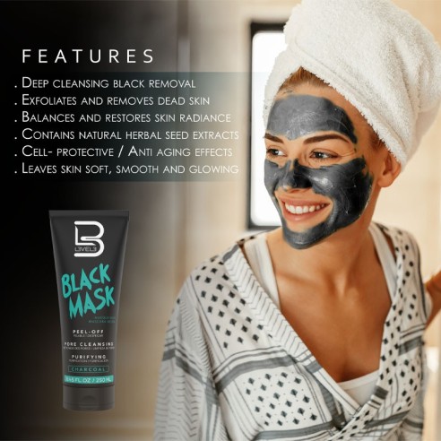 Black Mask Level3 Facial mask 250ml -Masks and scrubs -L3vel3