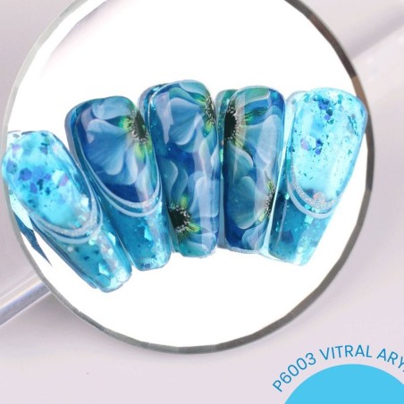 Gel-Nagellack P6003 Stained Glass Arya Purple Professional -Semipermanenter Emaille -Purple Professional