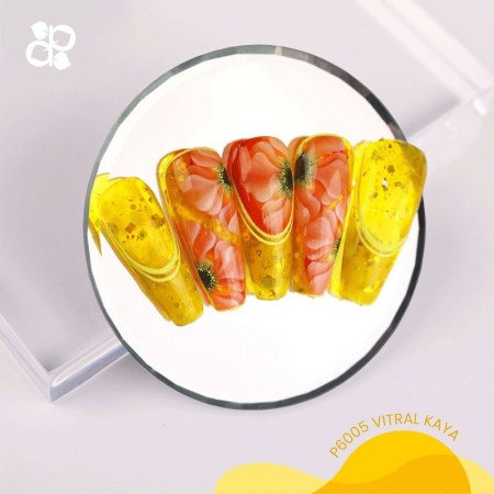 Gel-Nagellack P6005 Buntglas Kaya Purple Professional -Semipermanenter Emaille -Purple Professional 2