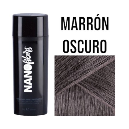 Fibra Capilar com Queratina Castanho Escuro 25g Bifull -Fibras de cabelo -Bifull