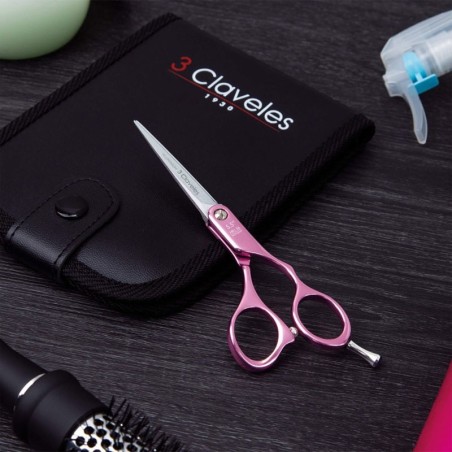 Dur 5.5" Pink Barber Scissors -Hairdressing scissors and razors -3 Claveles