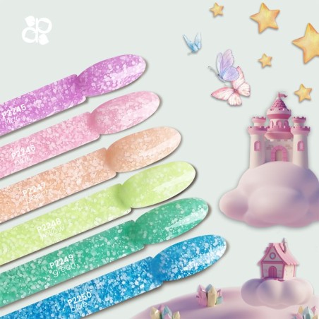 Gel Polish P2249 Fantastic Green -Semi permanent nail polishes -Purple Professional