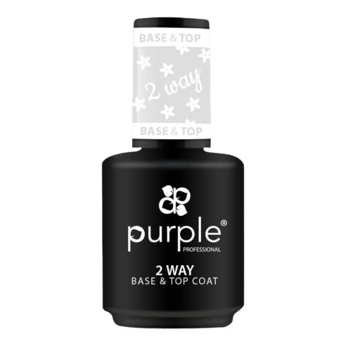 Base&Top Gel Polish 2 Way 15ml Purple Professional -Bases and Top Coats -Purple Professional