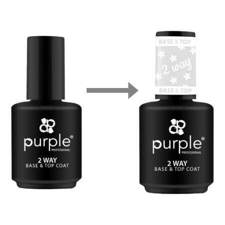 Base&Top Smalto Gel 2 Way 15ml -Basi e Top Coat -Purple Professional
