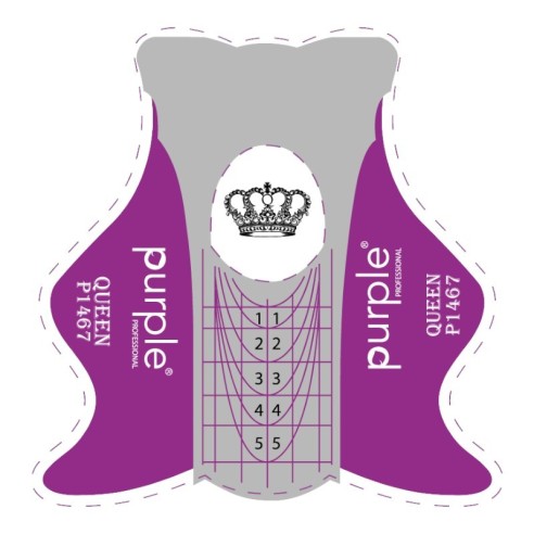 Queen Purple Nagelformen 500 Einheiten -Utensilien Zubehör -Purple Professional