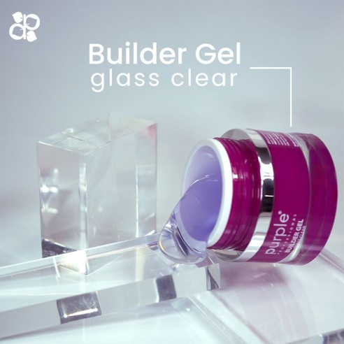 Builder Gel Glass Clear Purple Professional 15g -Gel y Acrílico -Purple Professional