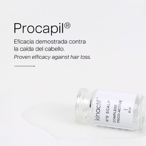Kinactif N.8 Scalp Anti-Hair Loss Treatment - 10 ampoules x 6ml -Anti fall -KIN Cosmetics