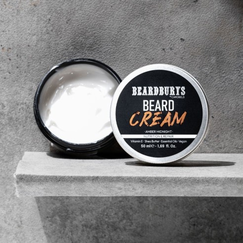 Beardburys Amber Midnight Creme Nutritivo e Reparador para Barba 50ml -Barba e bigode -Beardburys