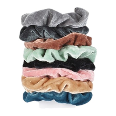 Velvet 01 Bifull farbige Haargummis (8 Stk.) -Haarnadeln, Clips und Haargummis -Bifull