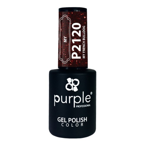 Esmalte Gel P2120 My French Bulldog Purple Professional -Esmalte semi permanente -Purple Professional