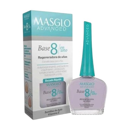 Base Regeneradora de uñas 8 en 1 Advanced Masglo -Tratamientos Quitaesmaltes -Masglo