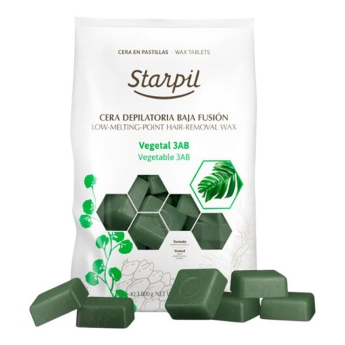 Cera Depilar Vegetal 3AB Baja Fusión Starpil 1Kg -Depilación con cera -Starpil