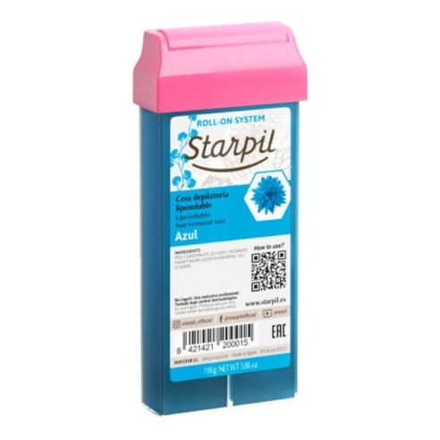 Cera depilatória roll-on Starpil Blue 110g -Depilação com cera -Starpil