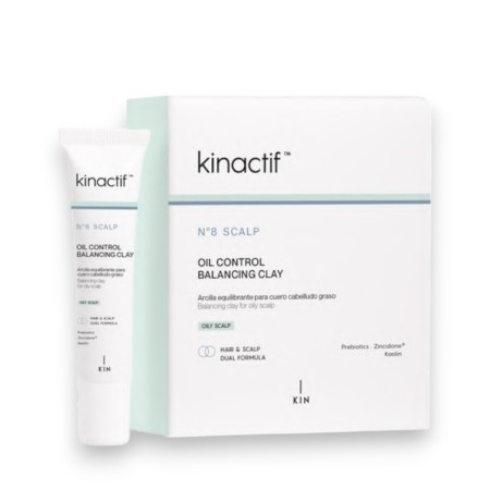 Kinactif Treatment N.8 Controle de Oleosidade do Couro Cabeludo Argila Equilibrante 3x15ml -Graxa -KIN Cosmetics