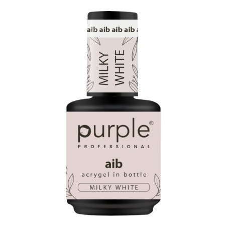 AIB Acrygel en flacon Milky White 15 ml -Gel et Acrylique -Purple Professional