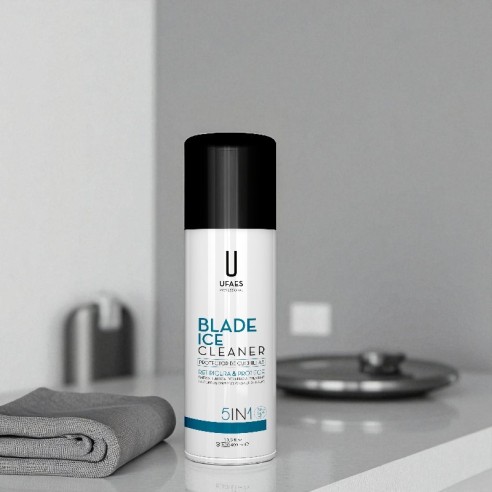 BLADE ICE Enfriador de cuchillas 5 en 1 Spray 400ml -Peines, guías y accesorios -Ufaes Profesional