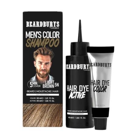 Beardburys Shampoo castano chiaro 5N -coloranti semipermanenti -Beardburys