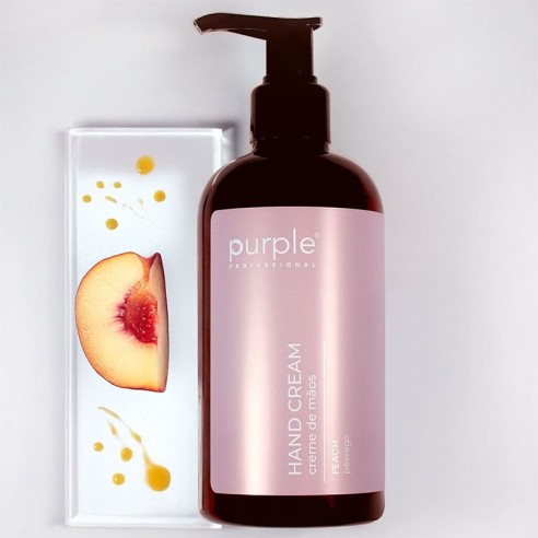 Crema de manos Melocotón 300ml Purple Professional -Crema de manos y pies -Purple Professional