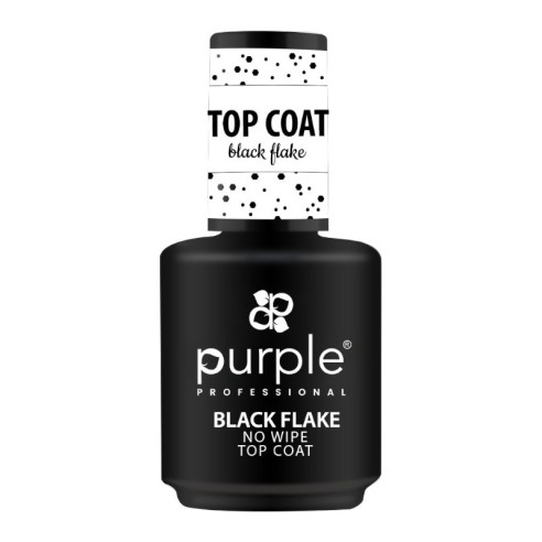 Top Coat Floco Black Sem Limpeza 15ml Purple Professional 15ml -Bases e Top Coats -Purple Professional