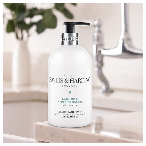 Sabonete antibacteriano para as mãos Baylis & Harding Jasmine & Apple Blossom 500ml -Creme para as mãos e pés -