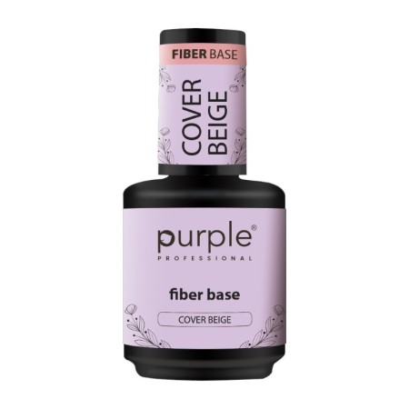 Fiber Base Cover Bege Purple Professional 15ml -Bases e Top Coats -Purple Professional