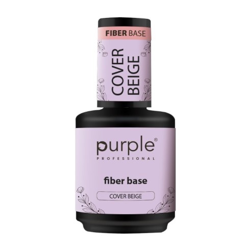 Fiber Base Cover Bege Purple Professional 15ml -Bases e Top Coats -Purple Professional