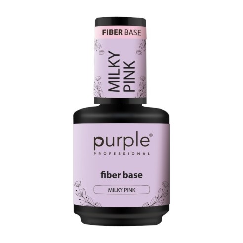 Fiber Base Milky Pink Purple Professional 15ml -Bases y Top Coats -Purple Professional