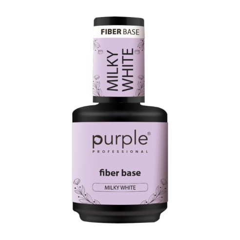Fiber Base Milky White 15ml -Bases y Top Coats -Purple Professional