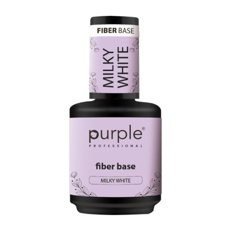 Fiber Base Milky White 15ml -Bases y Top Coats -Purple Professional