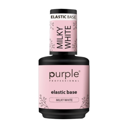 Elastic Base Milchig Weiß Purple Professional 15ml -Grund- und Decklacke -Purple Professional