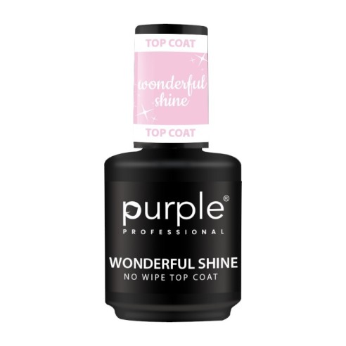 Top Coat Wonderful Shine Purple Professional 15ml -Bases et couches de finition -Purple Professional