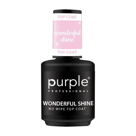 Top Coat Wonderful Shine Purple Professional 15ml -Bases et couches de finition -Purple Professional