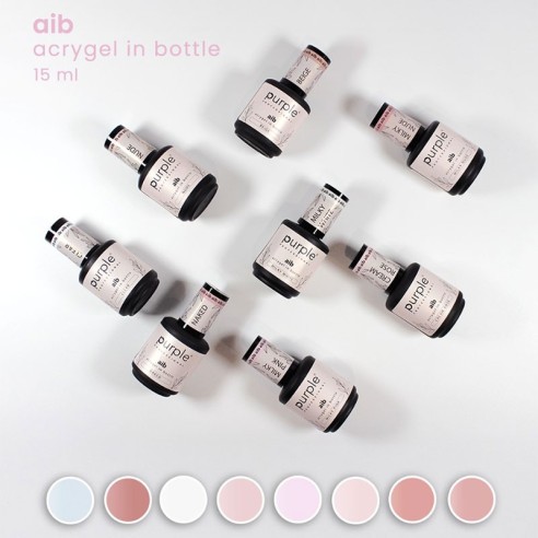 AIB Acrygel in bottle Milky Pink 15ml -Purple Professional