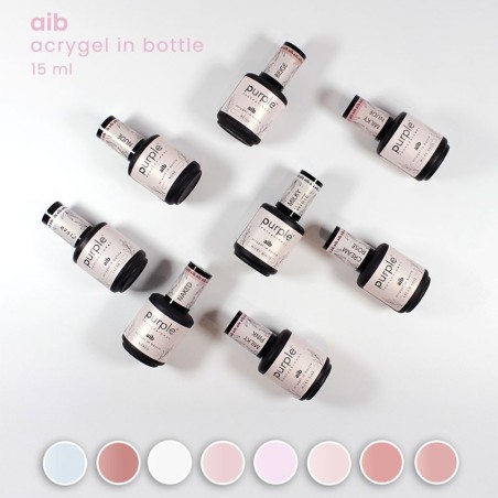 AIB Acrygel in bottle Milky Pink 15ml -Purple Professional
