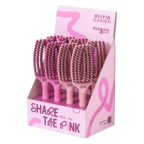 Expositor Olivia Garden Fingerbrush Think Pink 2025 8 Cepillos -Cepillos -Olivia Garden