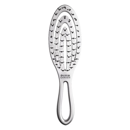 Brosse de voyage argentée Frozen Olivia Garden -Brosses -Olivia Garden