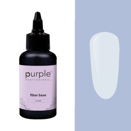 Fiber Base Clear Purple Professional 50ml -Bases y Top Coats -Purple Professional
