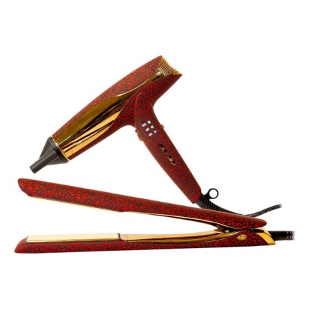 Kit Alisador Corioliss C5 + Secador Wind Red Leopard -Alisadores, pinças e rolos de cabelo -Corioliss