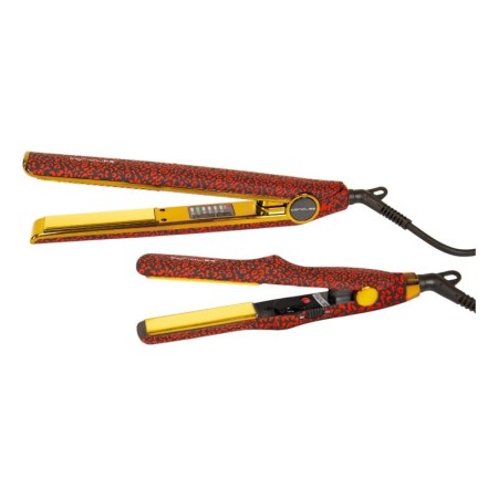 Kit de Ferro Corioliss C1 + C-TRIP Leopardo Vermelho -Alisadores, pinças e rolos de cabelo -Corioliss