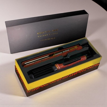 Corioliss C3 Iron Kit + Hot Brush Red Leopard Brush -Hair Straighteners, Tweezers and Curlers -Corioliss 2