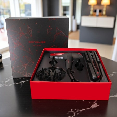 Kit Corioliss Plancha C5 + Secador Wind Black Red -Planchas para el pelo, Tenacillas y Rizadores -Corioliss 2