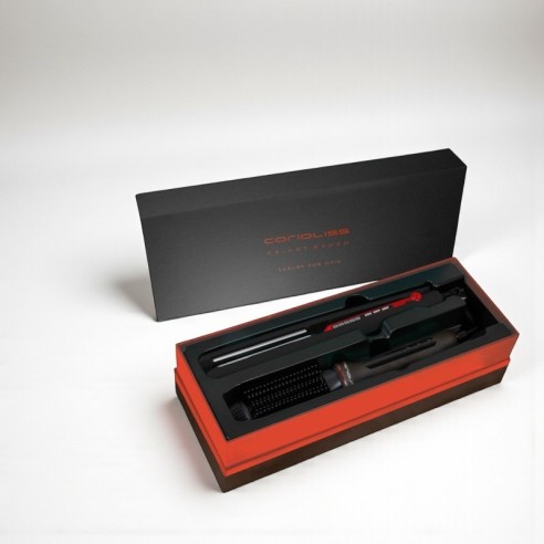 Kit ferro Corioliss C3 + spazzola calda nera rossa -Piastre per capelli, arricciacapelli e bigodini -Corioliss