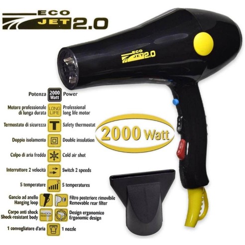 Secador Eco Jet 2000W -Secadores de pelo -Giubra
