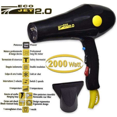 Secador Eco Jet 2000W -Secadores de pelo -Giubra